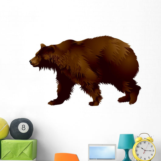 Brown Bear in Vector Wall Decal