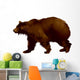 Brown Bear in Vector Wall Decal