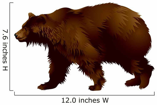 Brown Bear in Vector Wall Decal