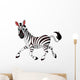 Funny Running Zebra Wall Decal