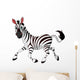Funny Running Zebra Wall Decal