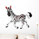 Funny Running Zebra Wall Decal