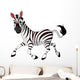 Funny Running Zebra Wall Decal