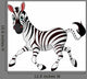 Funny Running Zebra Wall Decal