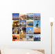 Collage Travel Around the World Wall Mural