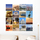 Collage Travel Around the World Wall Mural
