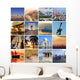 Collage Travel Around the World Wall Mural