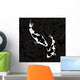 A pair of coi fish Wall Mural