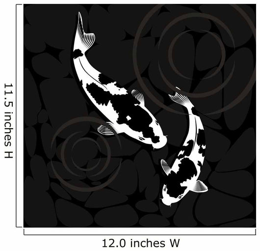 A pair of coi fish Wall Mural