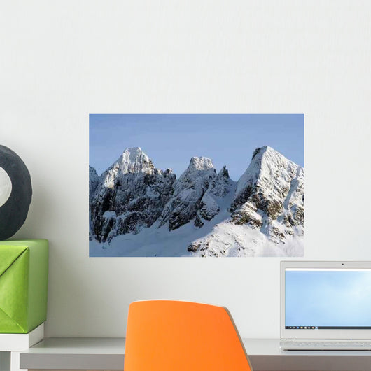 Snowy Mountains Afternoon Light Wall Decal