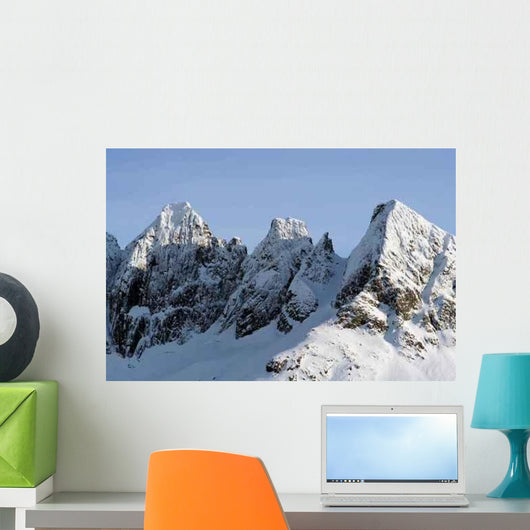Snowy Mountains Afternoon Light Wall Decal