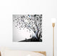Abstract Tree with origami birds. Wall Mural