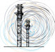 abstract grunge tower. Vector illustration Wall Decal