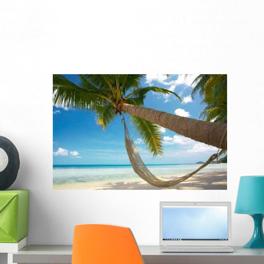Palm and Hammock Wall Decal
