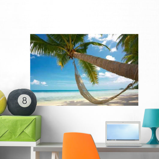 Palm and Hammock Wall Decal