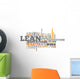 Word Cloud "Lean Manufacturing" Wall Decal