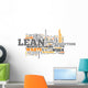 Word Cloud "Lean Manufacturing" Wall Decal
