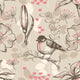 Vintage Romantic Seamless Pattern Wall Decal