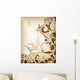 Floral Scroll and Swallow Wall Mural