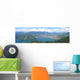 urban city on the bank of the lake, lugano lake, switzerland, pa Wall Mural