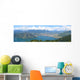 urban city on the bank of the lake, lugano lake, switzerland, pa Wall Mural