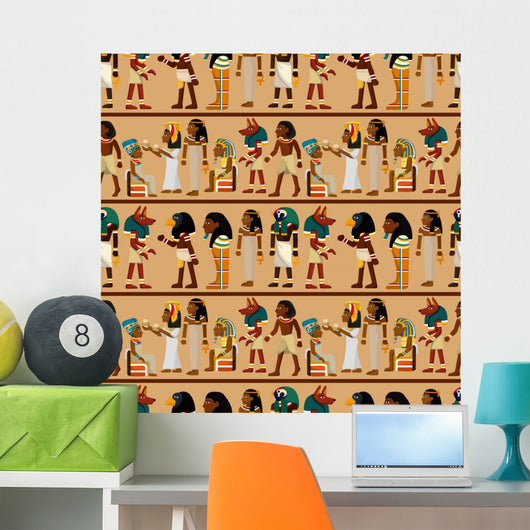 Seamless Pharaoh Pattern Wall Decal