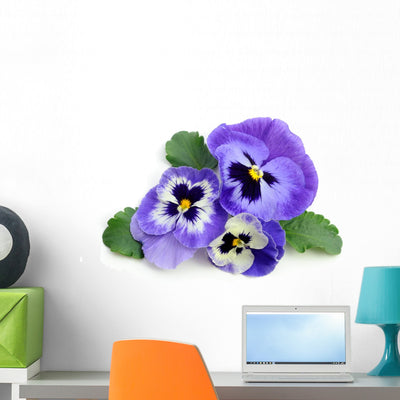 Pansy Wall Decal shown on a wall