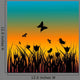 Sunset Landscape with Various Wall Decal