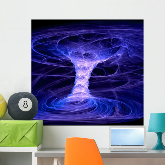 Blue Energy Tornado Wall Mural