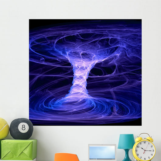 Blue Energy Tornado Wall Mural