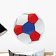 Red White and Blue Soccer Ball Wall Decal