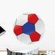 Red White and Blue Soccer Ball Wall Decal
