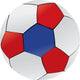 Red White and Blue Soccer Ball Wall Decal
