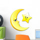 Luna e Stella Cartoon-Moon and Star-Vector Wall Decal