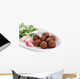 vegetarian meatballs with slice radish, soy sprout and salad Wall Decal