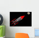 Red and White Rocket Wall Mural