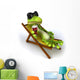 Lizard and Beer Wall Decal
