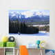 Skiing in Mountains Wall Mural