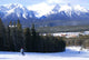 Skiing in Mountains Wall Mural