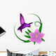 Hummingbird and Lily Wall Decal