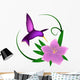 Hummingbird and Lily Wall Decal