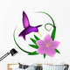 Hummingbird and Lily Wall Decal