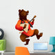 Bear with Balalaika in vector Wall Decal