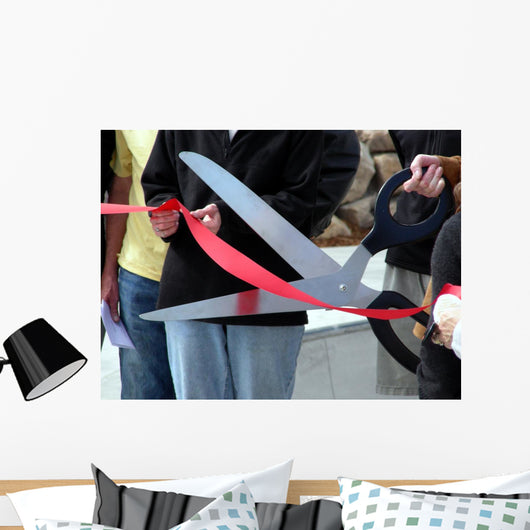 Ribbon Cutting Wall Mural