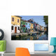 Maisons Colorees L'ile Burano Wall Decal