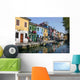 Maisons Colorees L'ile Burano Wall Decal