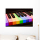 Rainbow Piano Wall Decal