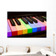 Rainbow Piano Wall Decal