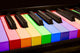 Rainbow Piano Wall Decal