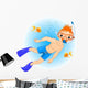 Boy Swimming under Water